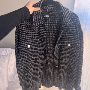Zara tweed shacket